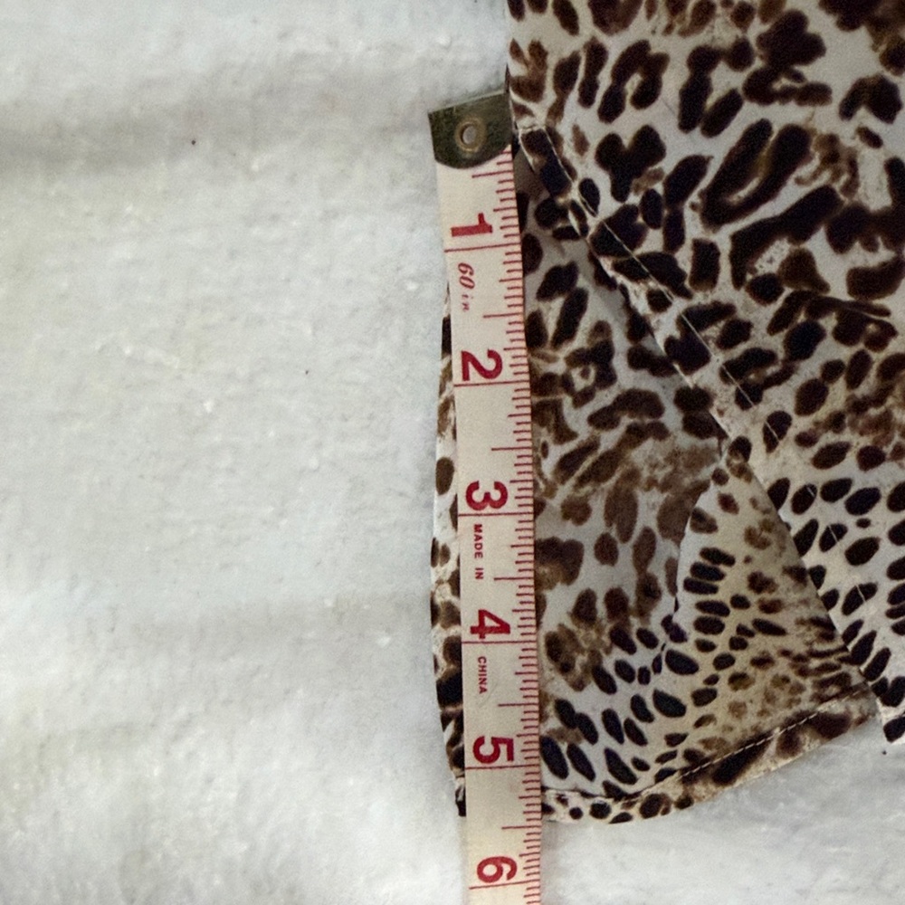 Chico's Leopard Print Button Down Shirt - Black, Brown, White, Chico’s size 3 - Picture 8 of 10